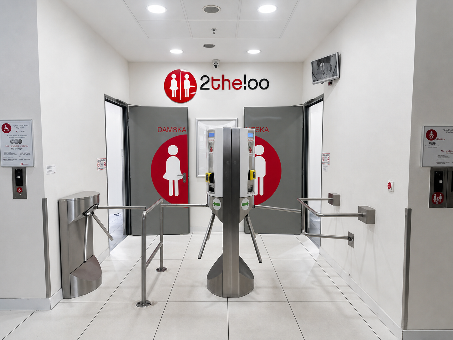 Wejście do 2theloo z wyraźnym oznaczeniem marki